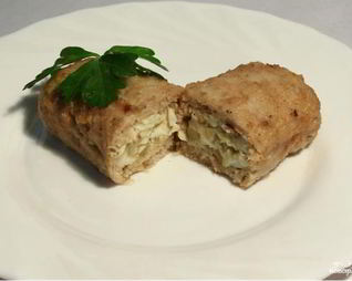 Зразы с грибами и яйцом