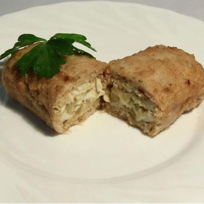 Зразы с грибами и яйцом