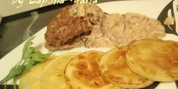 зразы с лесными грибами под соусом