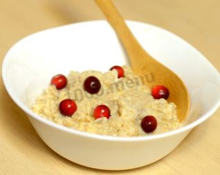 Геркулесовая каша на воде с растительным маслом