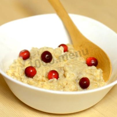 Геркулесовая каша на воде с растительным маслом