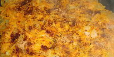 гороховая каша с мускатным орехом и соевым соусом