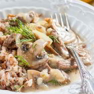 Рецепт Гречки по-купечески со сметанкой