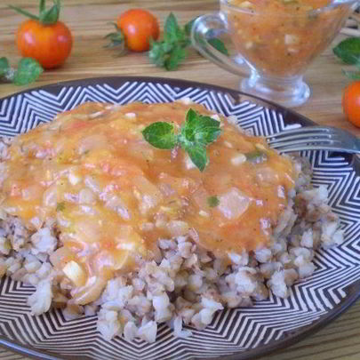 Гречка под соусом