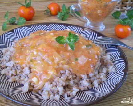 Гречка под соусом