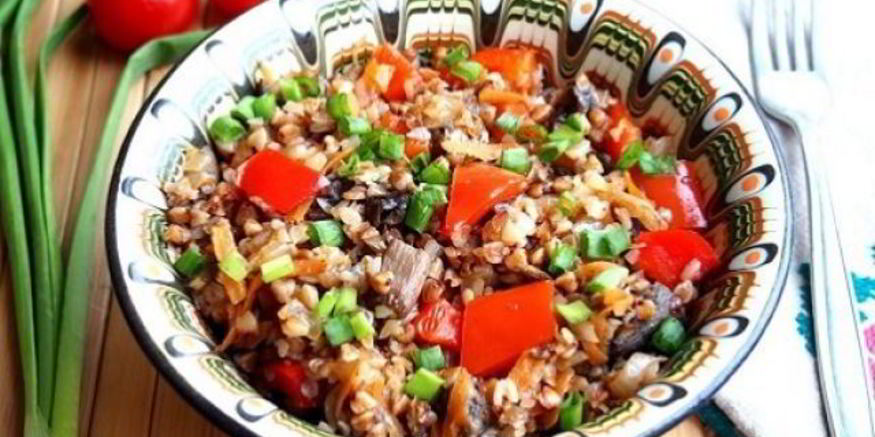 Рецепт гречки с грибами и овощами