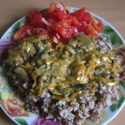 Гречка с грибами