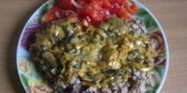 гречка с грибами