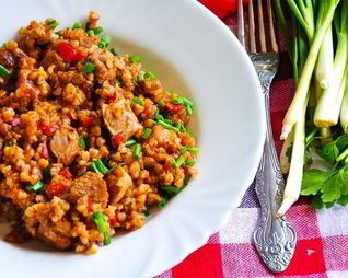 Гречка с индейкой