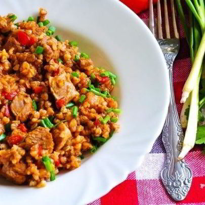 Гречка с индейкой