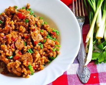 Гречка с индейкой