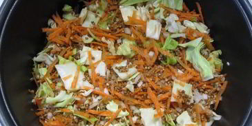 гречка с курицей и капустой