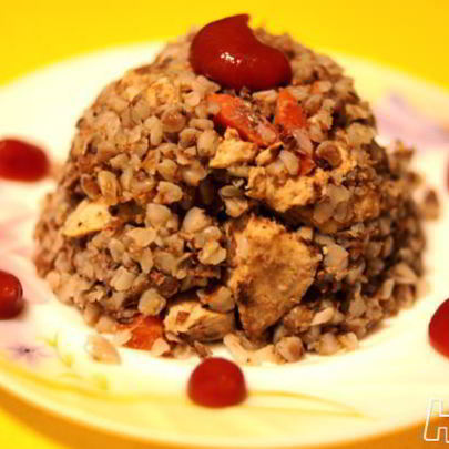 Гречка с курицей и овощами в мультиварке