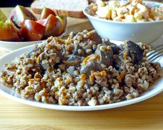 Гречка с печенью