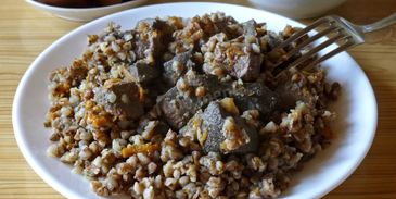 гречка с печенью