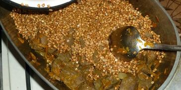 гречка с печенью