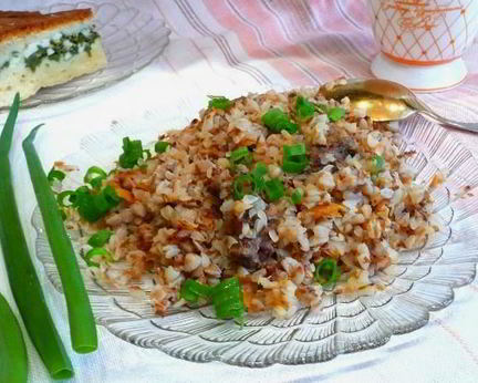 Гречка с тушенкой в мультиварке