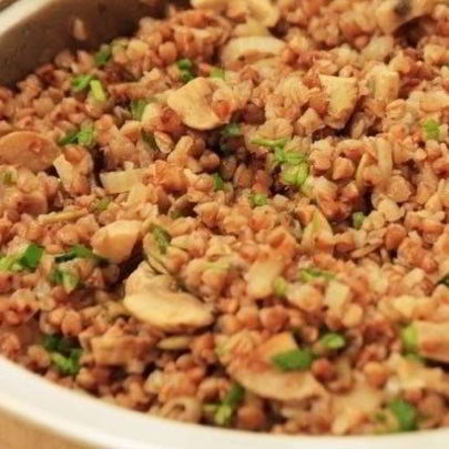 Гречка, запеченная с грибами