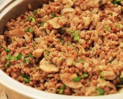 Гречка, запеченная с грибами