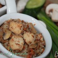 Рецепт Гречневой каши с мясом и грибами в духовке