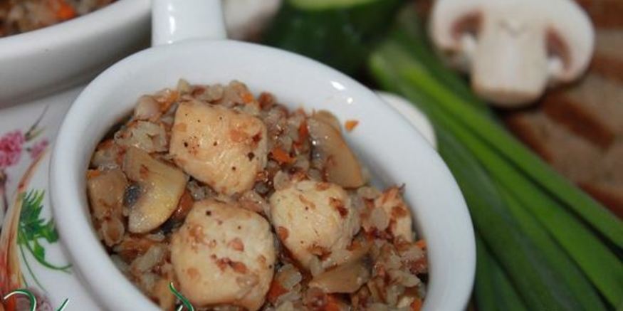 Рецепт гречневой каши с мясом и грибами в духовке