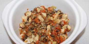 гречневая каша с мясом и грибами в духовке