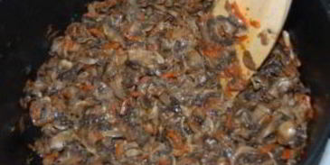 постная гречка с грибами