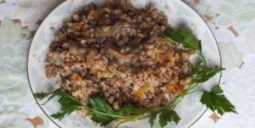 постная гречка с грибами