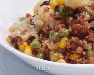 Разноцветная гречневая каша