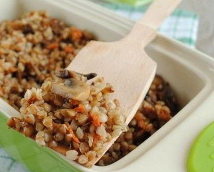 Томленая гречка с грибами