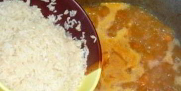 каша рисовая со свининой