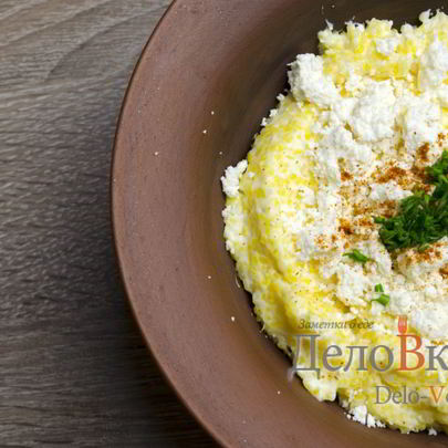 Кукурузная каша на сметане и сливках