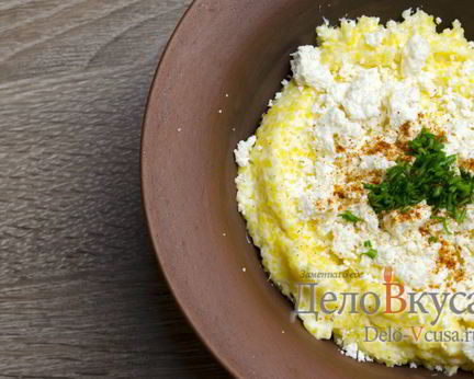 Кукурузная каша на сметане и сливках