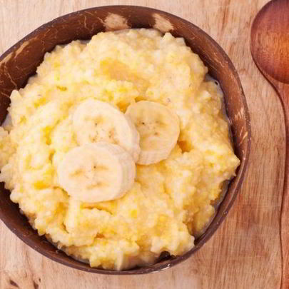 Кукурузная каша с бананом