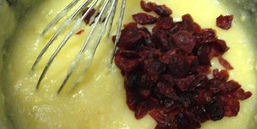 кукурузная каша с клюквой