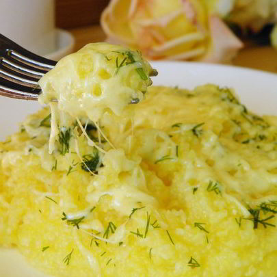 Кукурузная каша с сыром