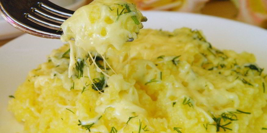 Рецепт кукурузной каши с сыром