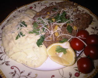 Митлоф по-мексикански и полента с сыром Горгонзола