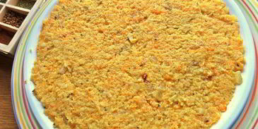 полента с беконом и овощами