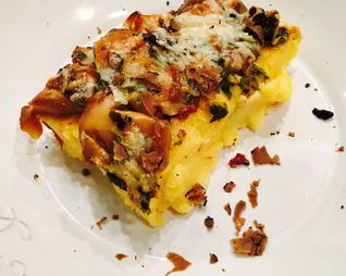 Полента с белыми грибами