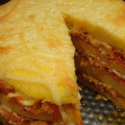 Полента с фаршем и сыром