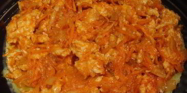 полента с фаршем и сыром