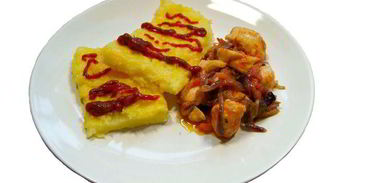 полента с курицей