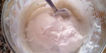 полента с лисичками в сливочном соусе