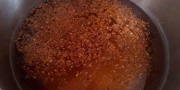 полента с лисичками в сливочном соусе