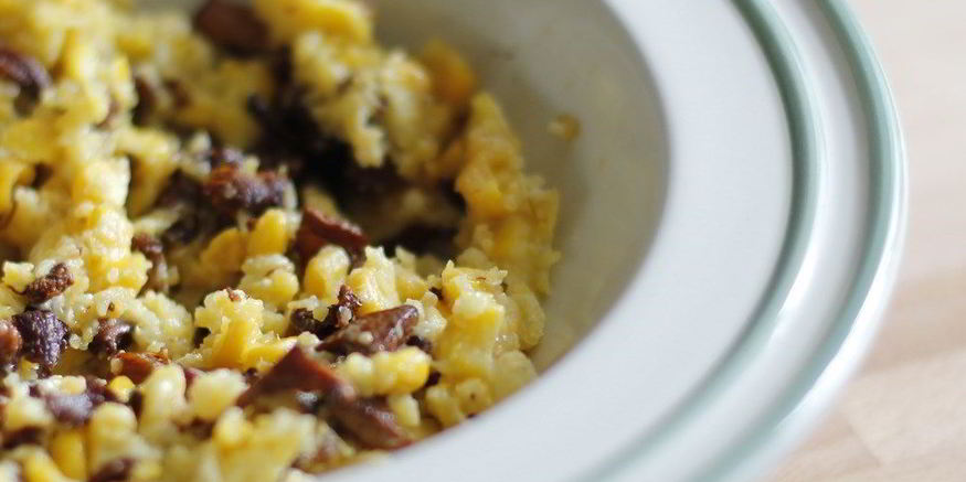 Рецепт поленты с лисичками