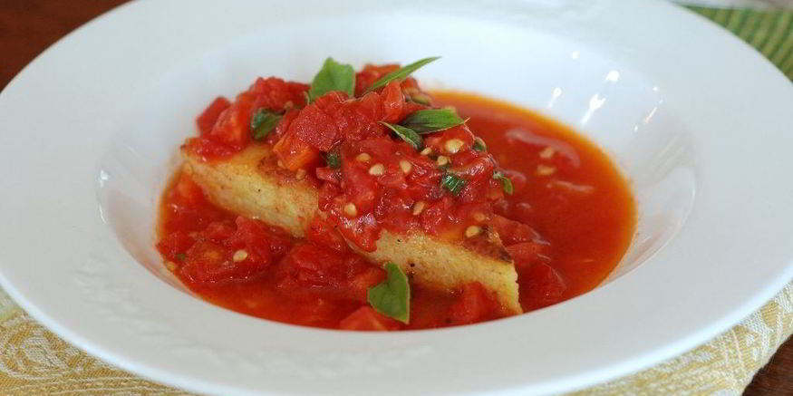 Рецепт поленты с помидорами