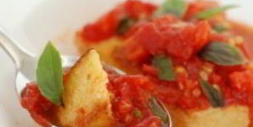 полента с помидорами