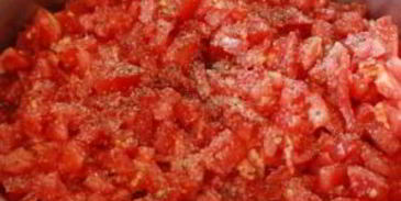 полента с помидорами