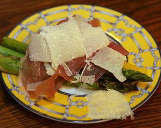 Полента со спаржей